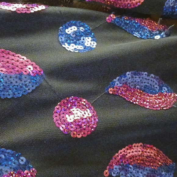 LONG GORGEOUS BLACK SHEER LINED DRESS, TAGLESS, SIZE L(?) - Picture 6 of 6